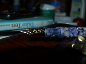 I am quite surprised at how well this photo turned out....the beauty of a gold broad nib  is a joy forever....isn't that how the quote goes?